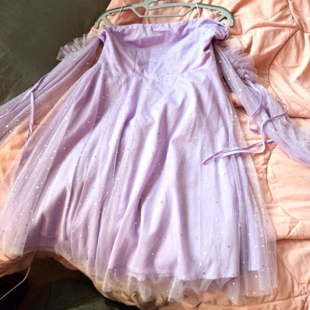 Double Crazy mini purple L dress.